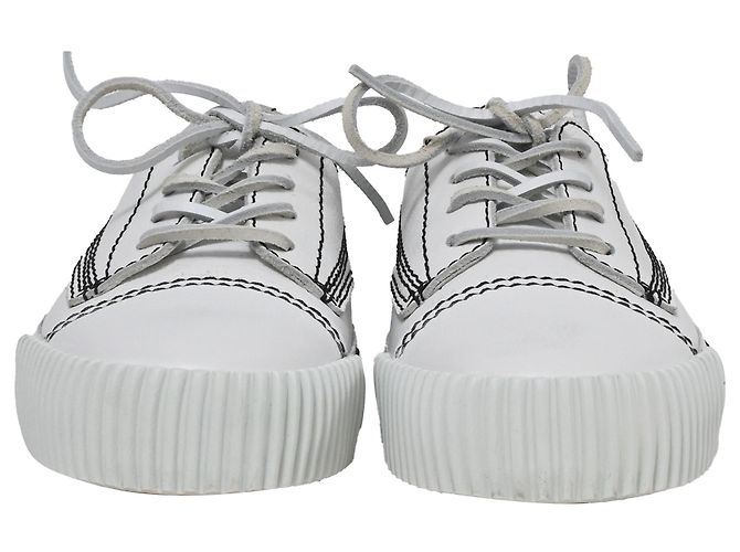 Sneakers basse Alexander Wang Perry in pelle bianca Bianco Crudo - vista 2