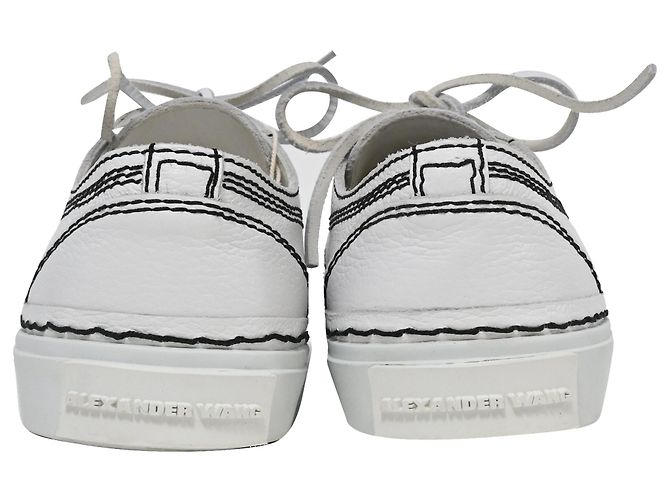 Sneakers basse Alexander Wang Perry in pelle bianca Bianco Crudo - vista 3