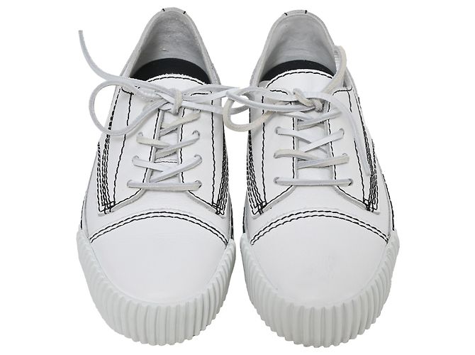 Sneakers basse Alexander Wang Perry in pelle bianca Bianco Crudo - vista 5