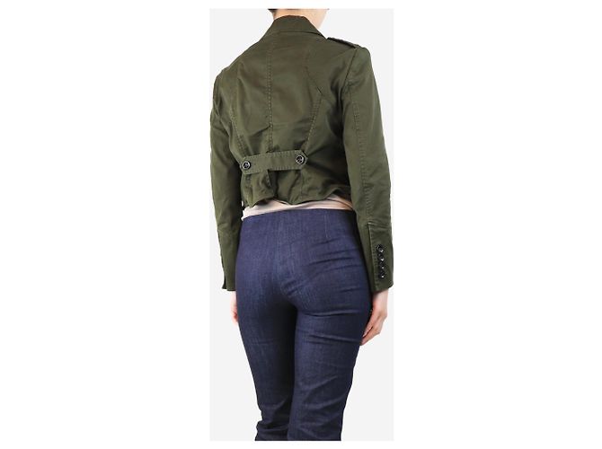 Dsquared2 Olivegrüne Militärjacke - Größe UK 12 - Ansicht 2