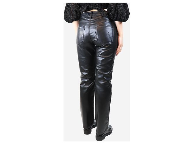 Mother Schwarze Kunstlederjeans - Größe UK 10 - Ansicht 3