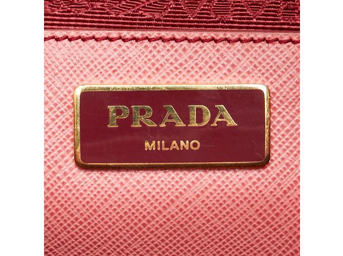 Saffiano Prada Triangle Plate Galleria Handtasche - Ansicht 13