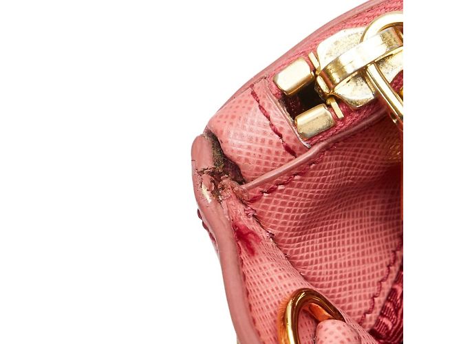 Saffiano Prada Triangle Plate Galleria Handtasche - Ansicht 4