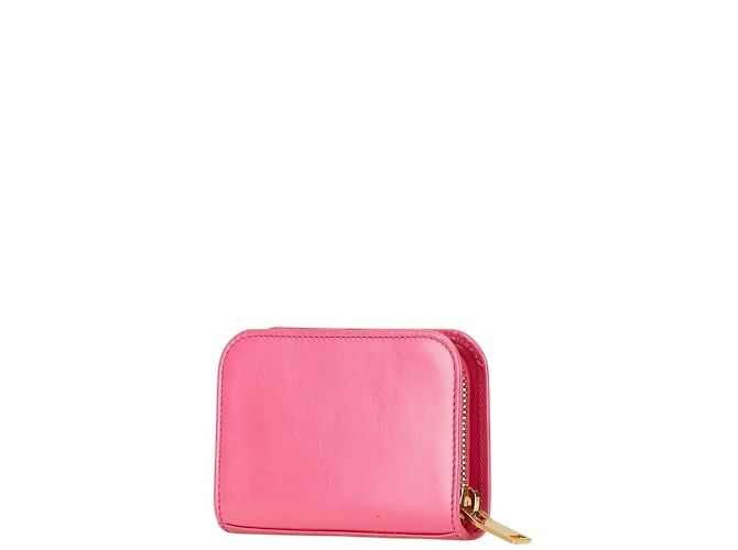Monedero de cuero rosa Saint Laurent - vista 2