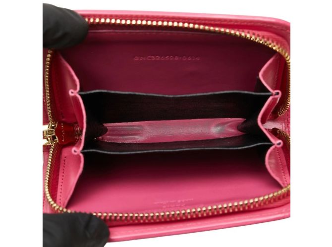 Monedero de cuero rosa Saint Laurent - vista 4