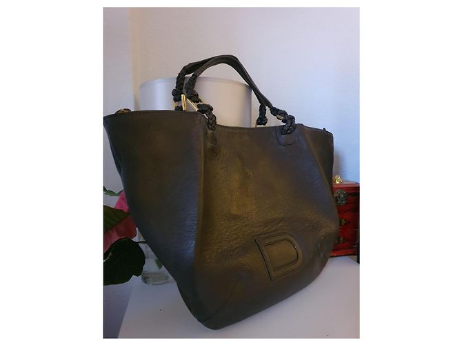 Borsa Delvaux le Louise GM Marrone D'oro - vista 14