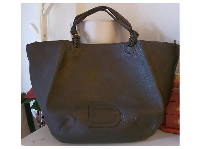 Borsa Delvaux le Louise GM Marrone D'oro - vista 2