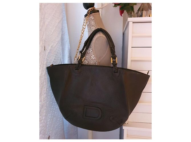 Borsa Delvaux le Louise GM Marrone D'oro - vista 4