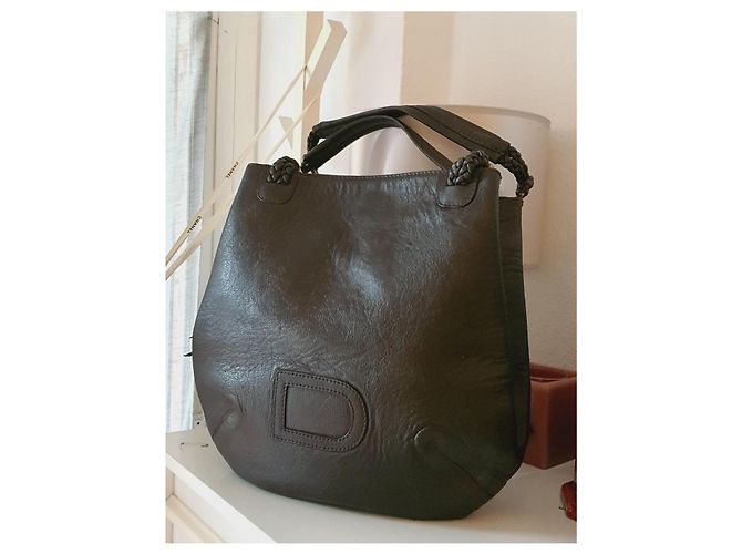 Borsa Delvaux le Louise GM Marrone D'oro - vista 5