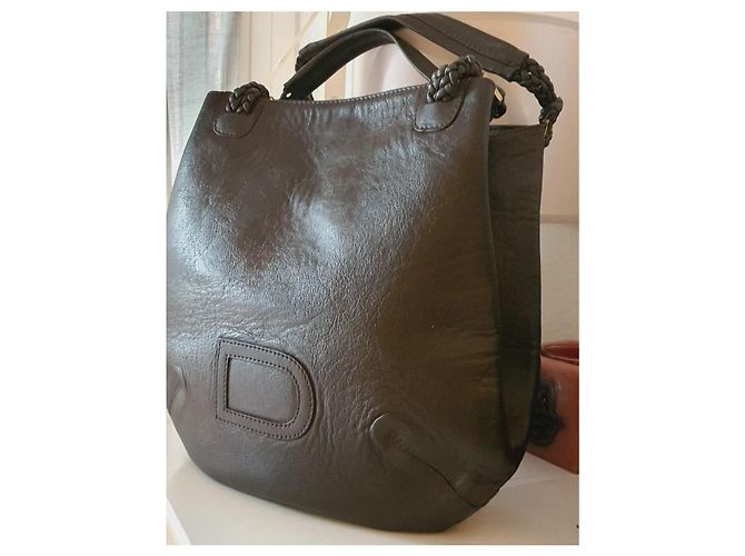 Borsa Delvaux le Louise GM Marrone D'oro - vista 6