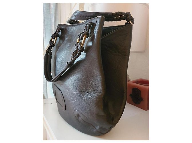 Borsa Delvaux le Louise GM Marrone D'oro - vista 7