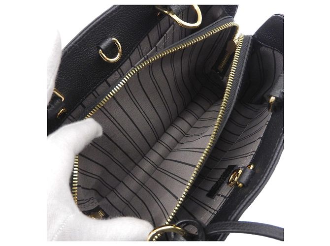 Borsa Montaigne BB in Monogram Empreinte Louis Vuitton Nero - vista 4