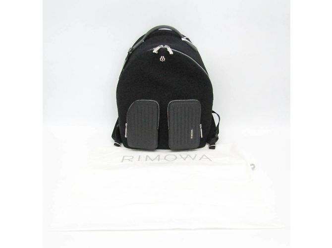 Rimowa Coach NEVER STILL Leder- und Canvas-Rucksack Schwarz - Ansicht 2