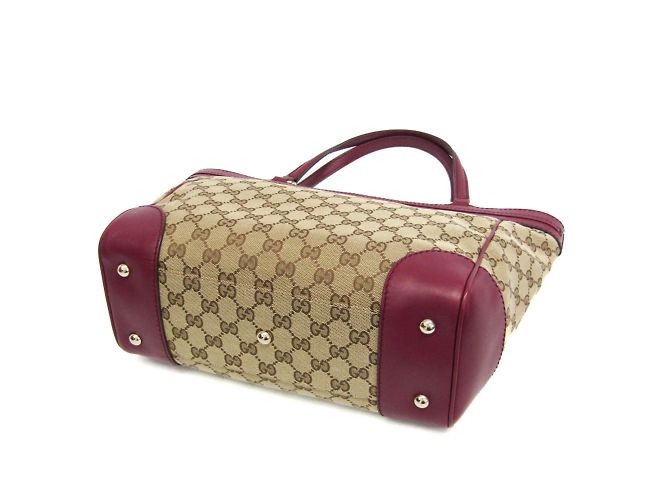 Gucci GG Canvas Mayfair Bandentasche Braun Beige Lila - Ansicht 2