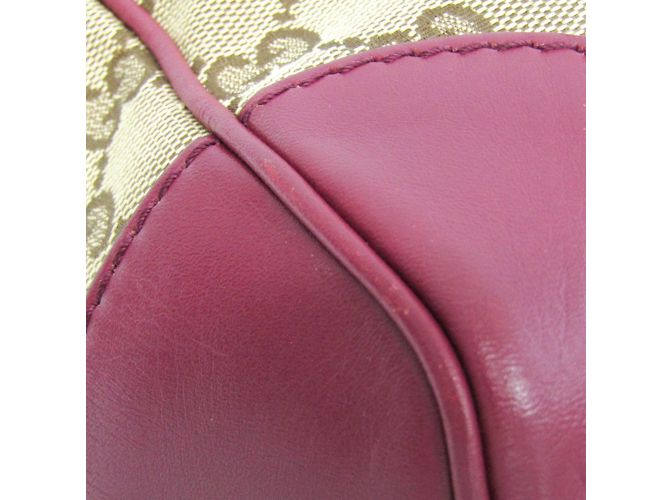 Gucci GG Canvas Mayfair Bandentasche Braun Beige Lila - Ansicht 4