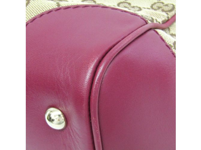 Gucci GG Canvas Mayfair Bandentasche Braun Beige Lila - Ansicht 5