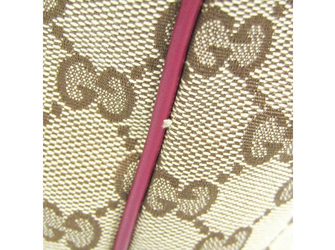 Gucci GG Canvas Mayfair Bandentasche Braun Beige Lila - Ansicht 8
