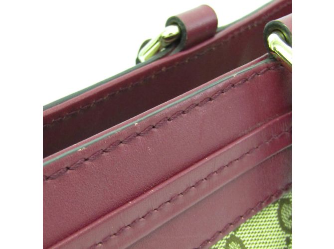 Gucci GG Canvas Mayfair Bandentasche Braun Beige Lila - Ansicht 9