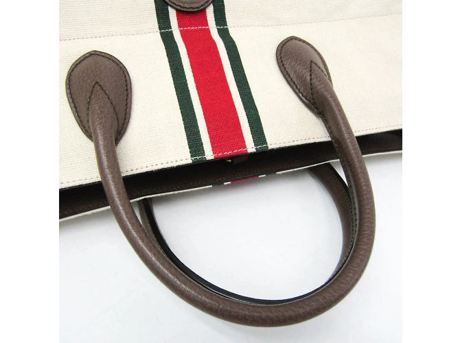 Borsa a spalla Gucci Sherry Line Interlocking G Bianco sporco - vista 10