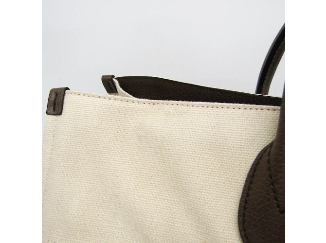Borsa a spalla Gucci Sherry Line Interlocking G Bianco sporco - vista 8