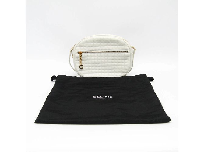 Céline Borsa a tracolla media Celine C Charm Bianco sporco - vista 4