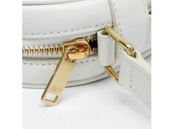 Céline Borsa a tracolla media Celine C Charm Bianco sporco - vista 9