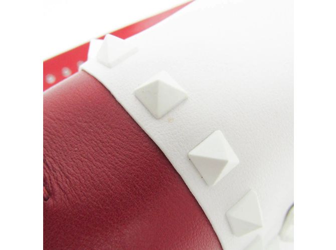 Borsa a manico singolo Valentino Garavani Spike Lockstuds Bianco Rosso - vista 9