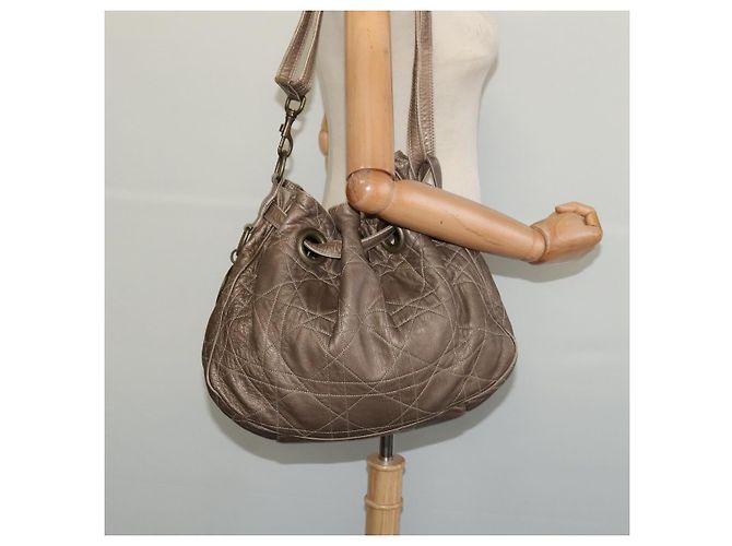 Borsa a Spalla Canage in Pelle Marrone Christian Dior Auth ep8509 - vista 21