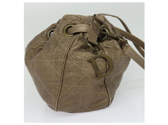 Borsa a Spalla Canage in Pelle Marrone Christian Dior Auth ep8509 - vista 4