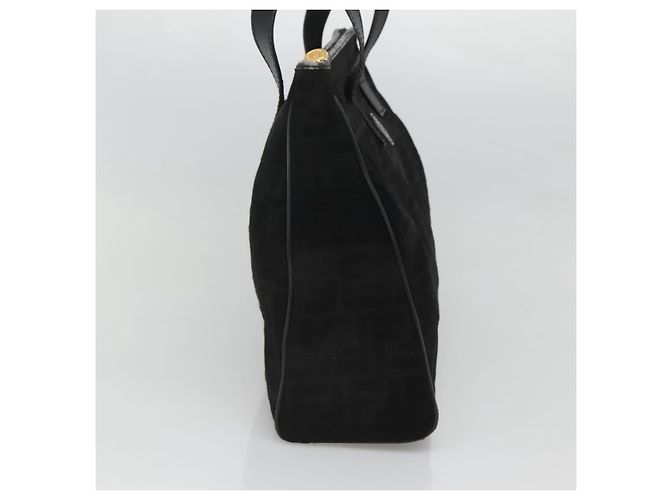FENDI Zucca Canvas Tote Bag Gold Schwarz Auth MX167 Golden - Ansicht 3