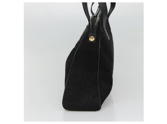 FENDI Zucca Canvas Tote Bag Gold Schwarz Auth MX167 Golden - Ansicht 4