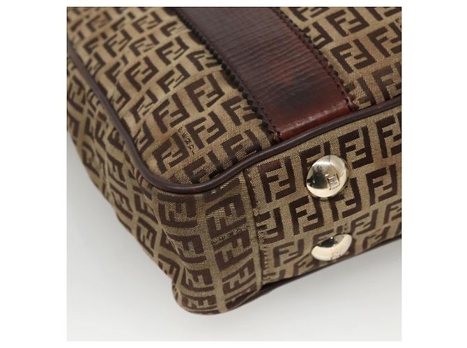 FENDI Zucchino Canvas Tote Bag Beige Gold Auth bs24207 Golden - Ansicht 9