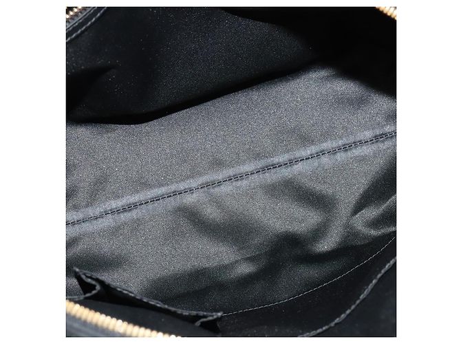Borsa a mano in pelle Salvatore Ferragamo 2 vie nera e oro Auth MX189 Nero D'oro - vista 10