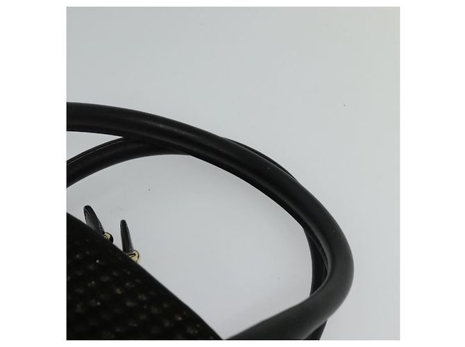 Borsa a mano in pelle Salvatore Ferragamo 2 vie nera e oro Auth MX189 Nero D'oro - vista 14