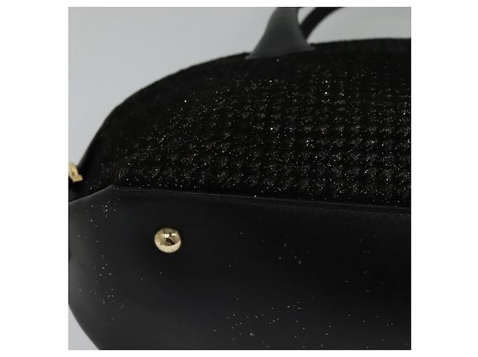 Borsa a mano in pelle Salvatore Ferragamo 2 vie nera e oro Auth MX189 Nero D'oro - vista 16