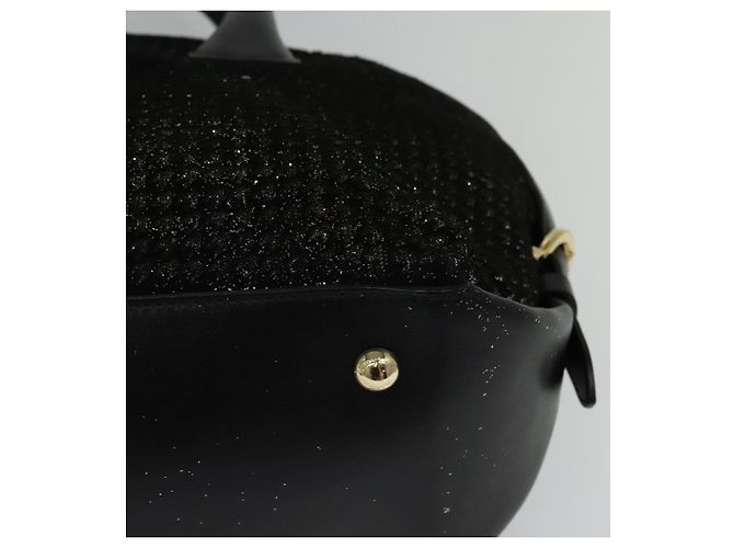 Borsa a mano in pelle Salvatore Ferragamo 2 vie nera e oro Auth MX189 Nero D'oro - vista 17