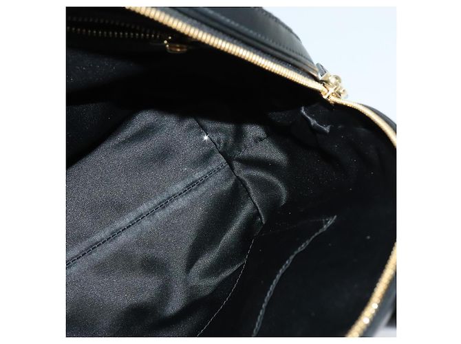 Borsa a mano in pelle Salvatore Ferragamo 2 vie nera e oro Auth MX189 Nero D'oro - vista 19