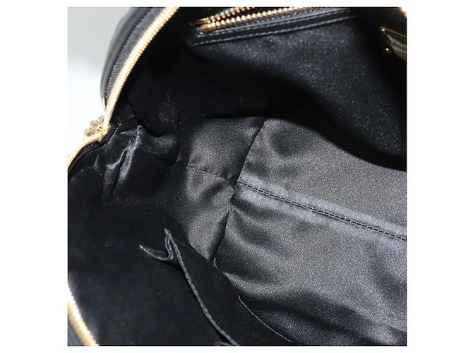Borsa a mano in pelle Salvatore Ferragamo 2 vie nera e oro Auth MX189 Nero D'oro - vista 20