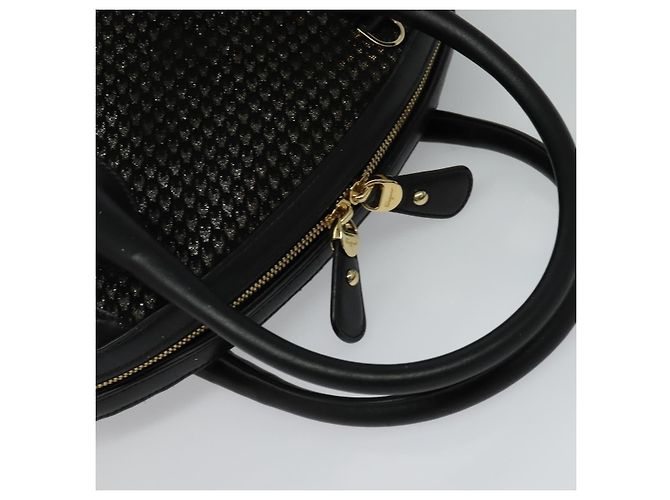 Borsa a mano in pelle Salvatore Ferragamo 2 vie nera e oro Auth MX189 Nero D'oro - vista 6