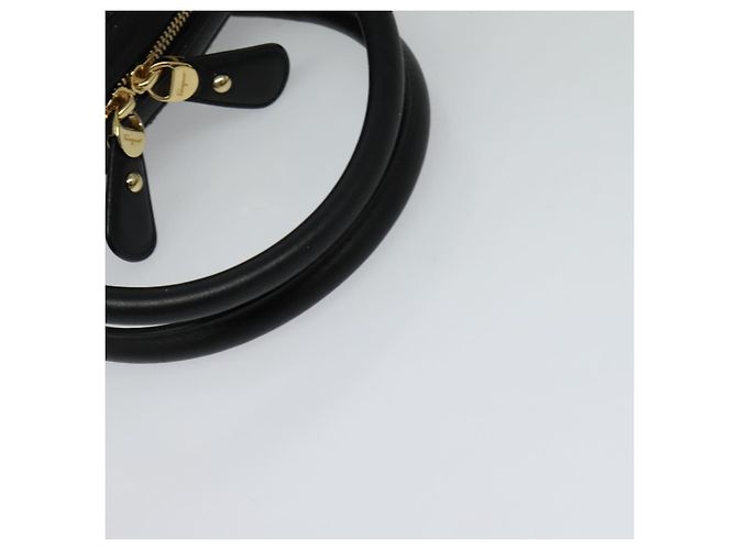 Borsa a mano in pelle Salvatore Ferragamo 2 vie nera e oro Auth MX189 Nero D'oro - vista 7