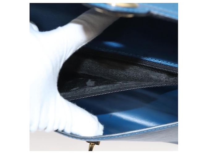 LOUIS VUITTON Epi Pochette Arche Borsa a Spalla Blu M52575 LV Auth KD396 - vista 11