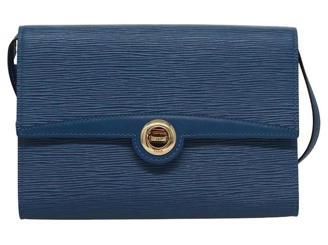 LOUIS VUITTON Epi Pochette Arche Borsa a Spalla Blu M52575 LV Auth KD396 - vista 13