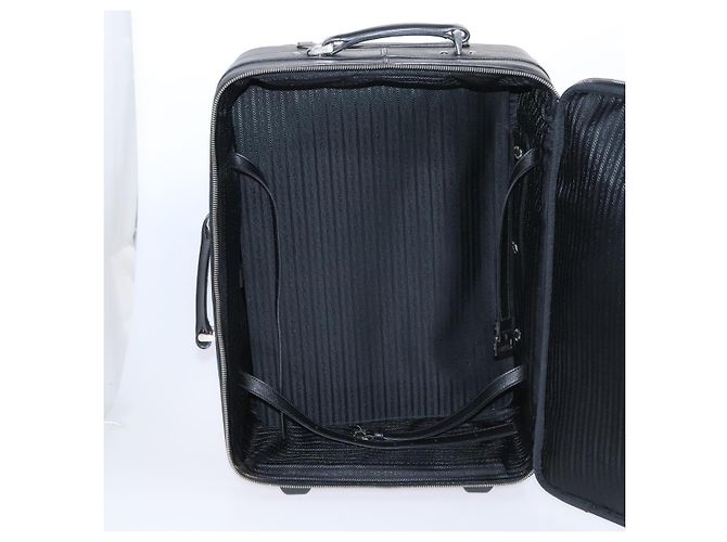 Saffiano Valigia PRADA in pelle Safiano nera Auth ep8401 Nero - vista 10