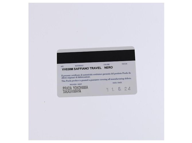 Saffiano Valigia PRADA in pelle Safiano nera Auth ep8401 Nero - vista 12