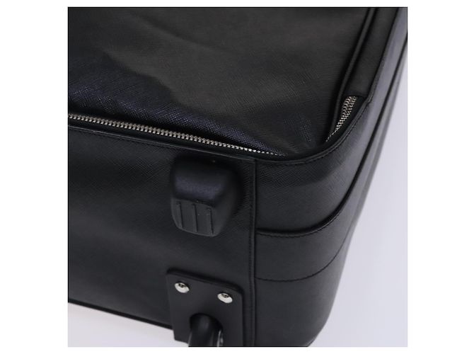 Saffiano Valigia PRADA in pelle Safiano nera Auth ep8401 Nero - vista 19