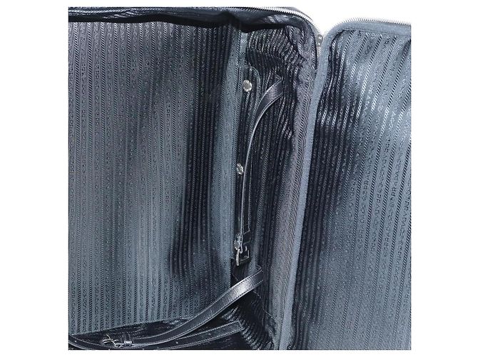 Saffiano Valigia PRADA in pelle Safiano nera Auth ep8401 Nero - vista 29