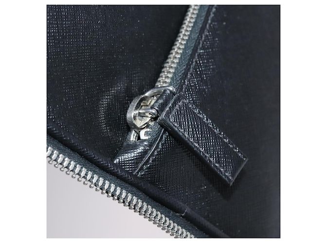Saffiano Valigia PRADA in pelle Safiano nera Auth ep8401 Nero - vista 31