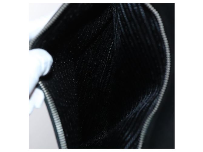Saffiano Valigia PRADA in pelle Safiano nera Auth ep8401 Nero - vista 32