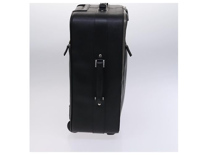 Saffiano Valigia PRADA in pelle Safiano nera Auth ep8401 Nero - vista 4
