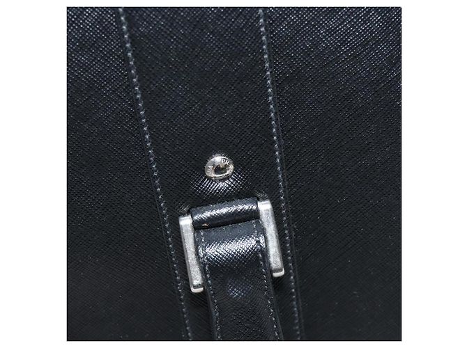 Saffiano Valigia PRADA in pelle Safiano nera Auth ep8401 Nero - vista 5